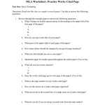 013 Mla Research Paper In Text Citations ~ Museumlegs Pertaining To Mla Citation Practice Worksheet