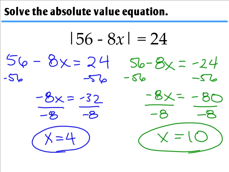 1.6 - Solving Absolute Value Equations - Ms. Zeilstra'S Math Classes Inside Solving Absolute Value Equations Worksheet