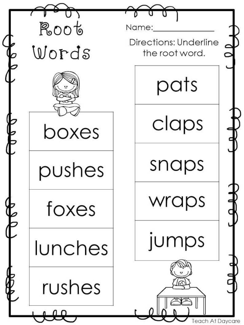 10 Printable Root Words Worksheets. 1St-3Rd Grade Ela | Etsy intended for Root Words Worksheet Pdf