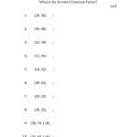 11 Fractions Greatest Common Factors Worksheet / Worksheeto Intended For Factoring Greatest Common Factor Worksheet