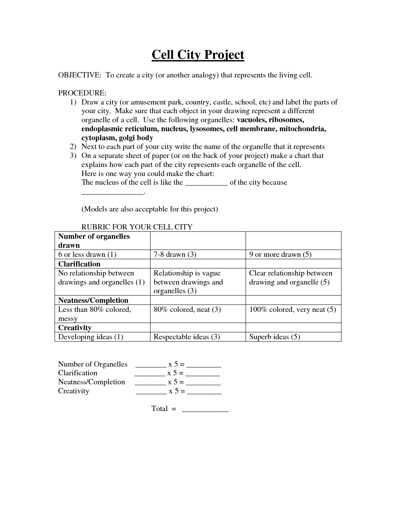13 Cell City Analogy Worksheet Answers / Worksheeto with regard to Cell City Analogy Worksheet