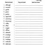 15 Best Images Of 6Th Grade Spelling Words Worksheets 6Th Grade – 15 Inside 6Th Grade Spelling Worksheet