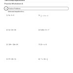 2 Step Equations Worksheet — Db Excel For Two Step Equations Worksheet