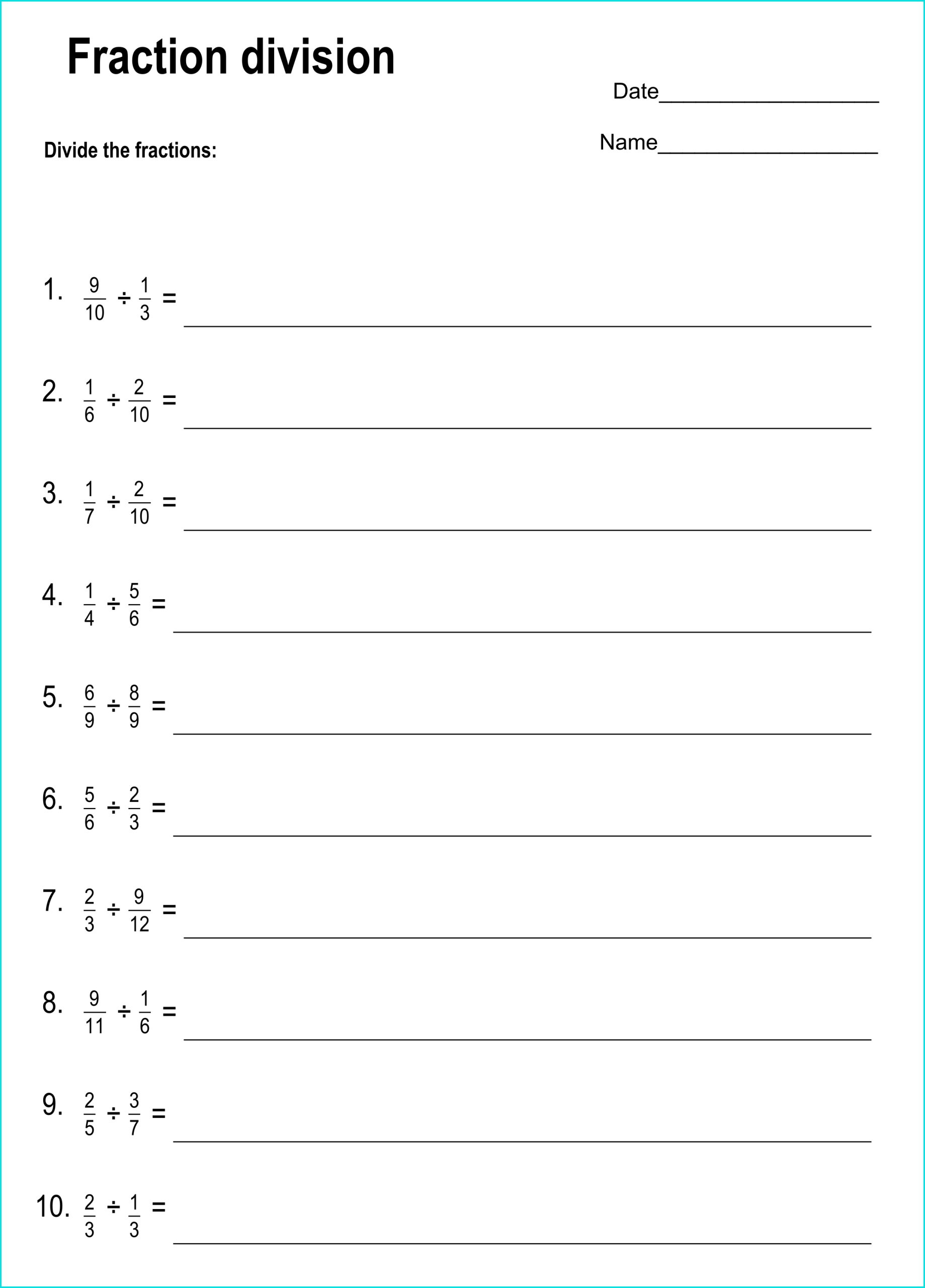 20++ Dividing Fractions Worksheet 5Th Grade - Worksheets Decoomo With Regard To Dividing Fractions Word Problems Worksheet