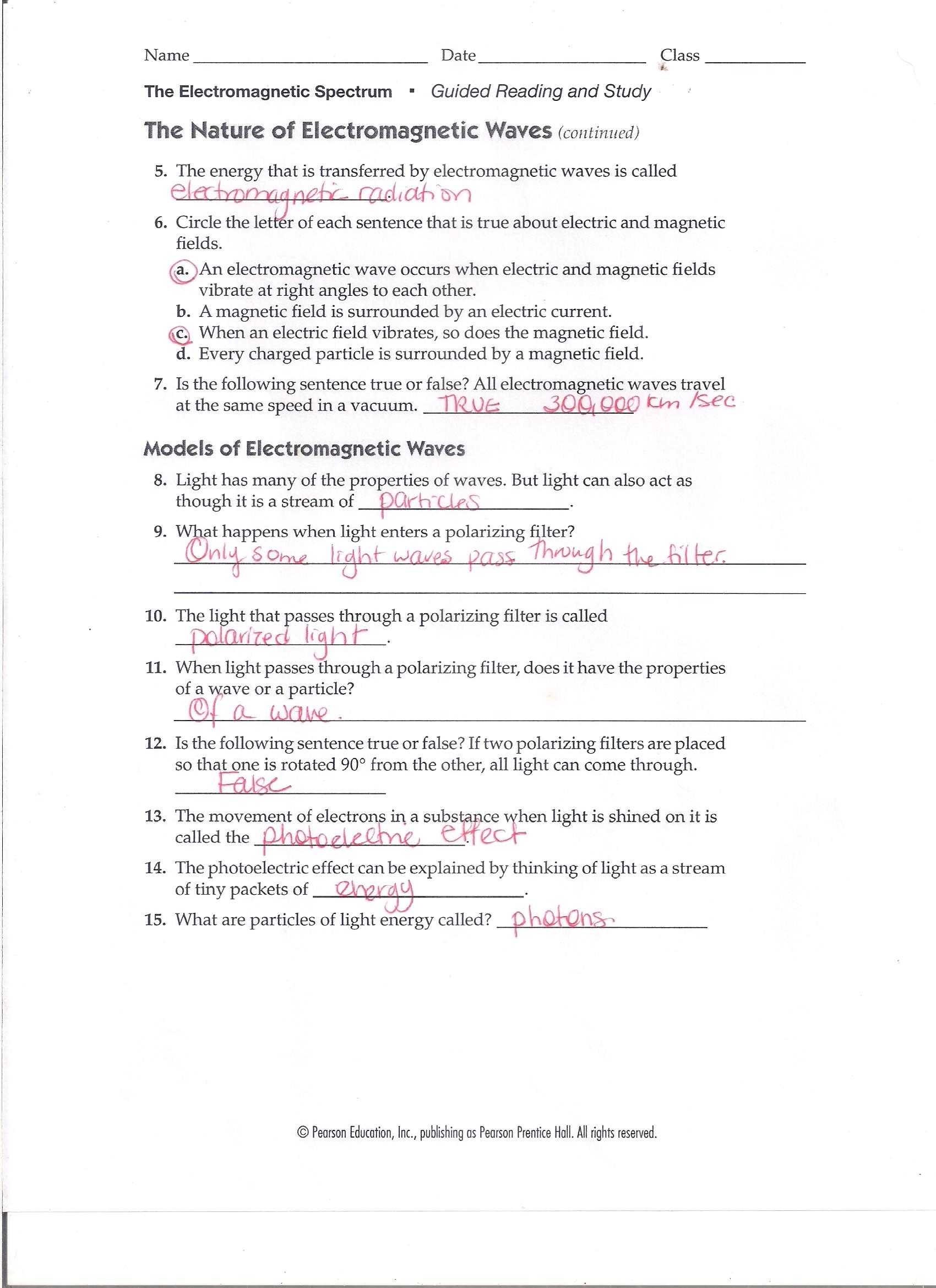 27 Electromagnetic Waves Worksheet Answer Key - Notutahituq Worksheet Information Within Wave Worksheet Answer Key
