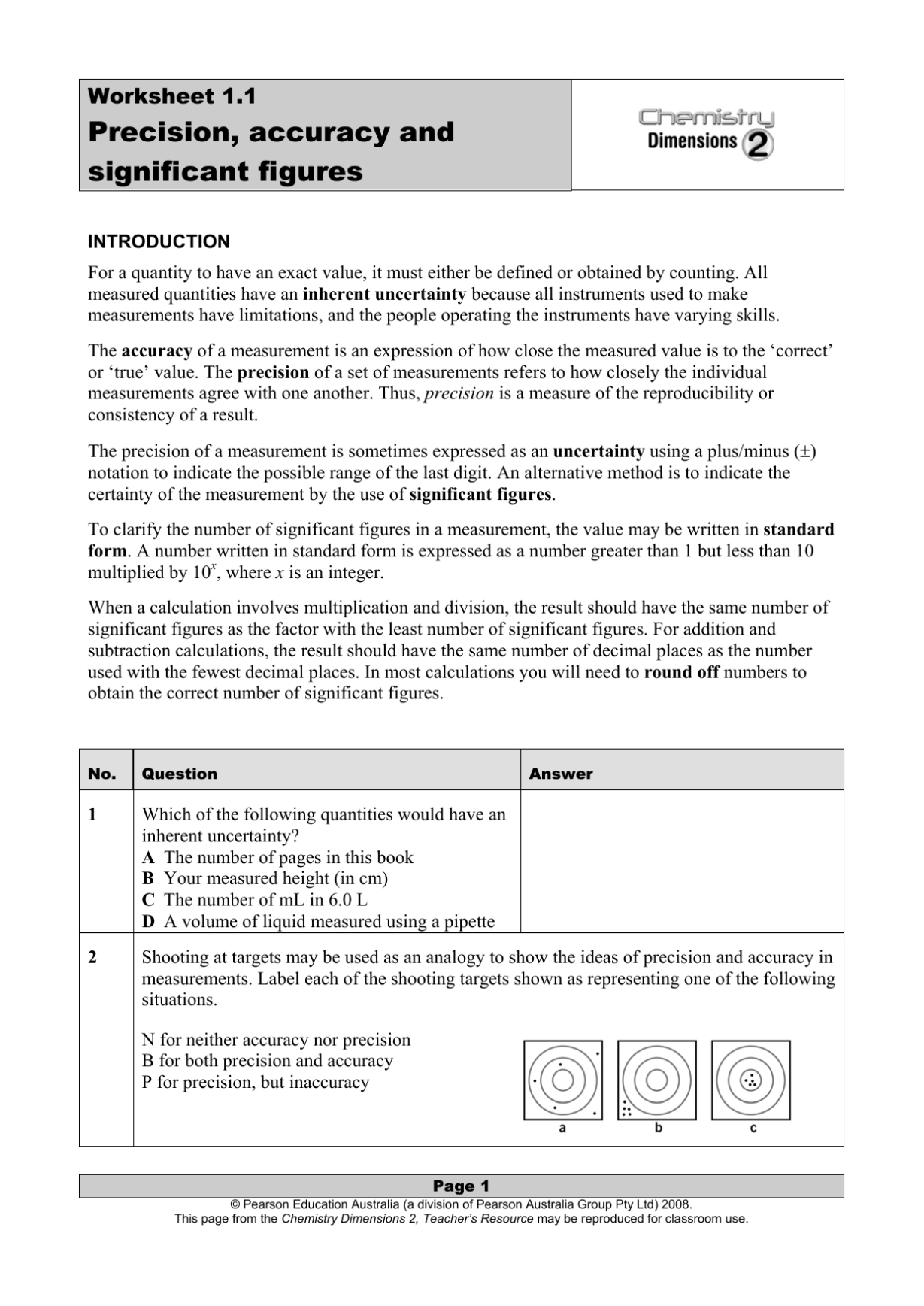 29 Accuracy Vs Precision Worksheet - Worksheet Information throughout Accuracy And Precision Worksheet