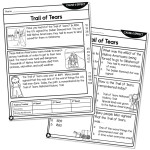 2Nd Grade Nonfiction Cause And Effect Reading Passage – Trail Of Tears – Below – Lucky Little In Trail Of Tears Worksheet