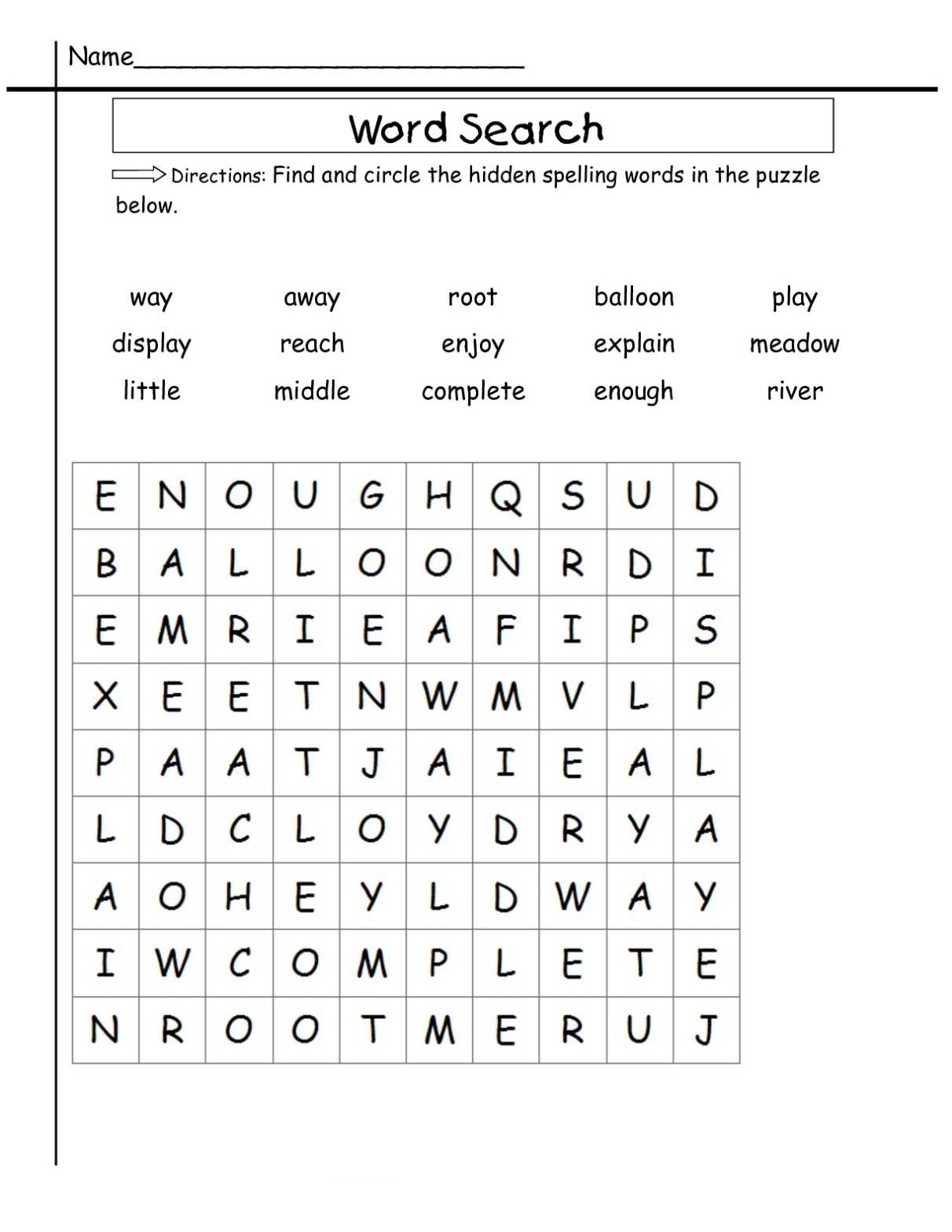 2Nd Grade Word Search - Best Coloring Pages For Kids For 2nd Grade Sight Words Worksheet