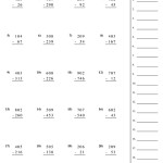 3 Digit Subtraction With Regrouping Across Zeros Worksheets Inside Subtracting Across Zeros Worksheet