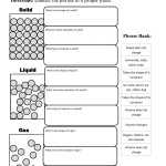 3 States Of Matter Worksheet Pertaining To Properties Of Matter Worksheet Pdf