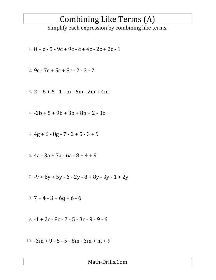 30 Algebraic Expressions Worksheet Pdf | Education Template in Algebraic Expressions Worksheet Pdf