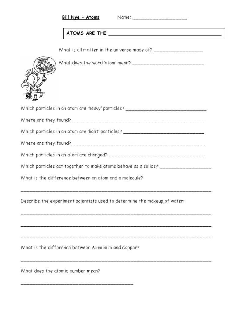 30 Bill Nye Atoms Worksheet | Education Template Within Bill Nye Atoms Worksheet Answers