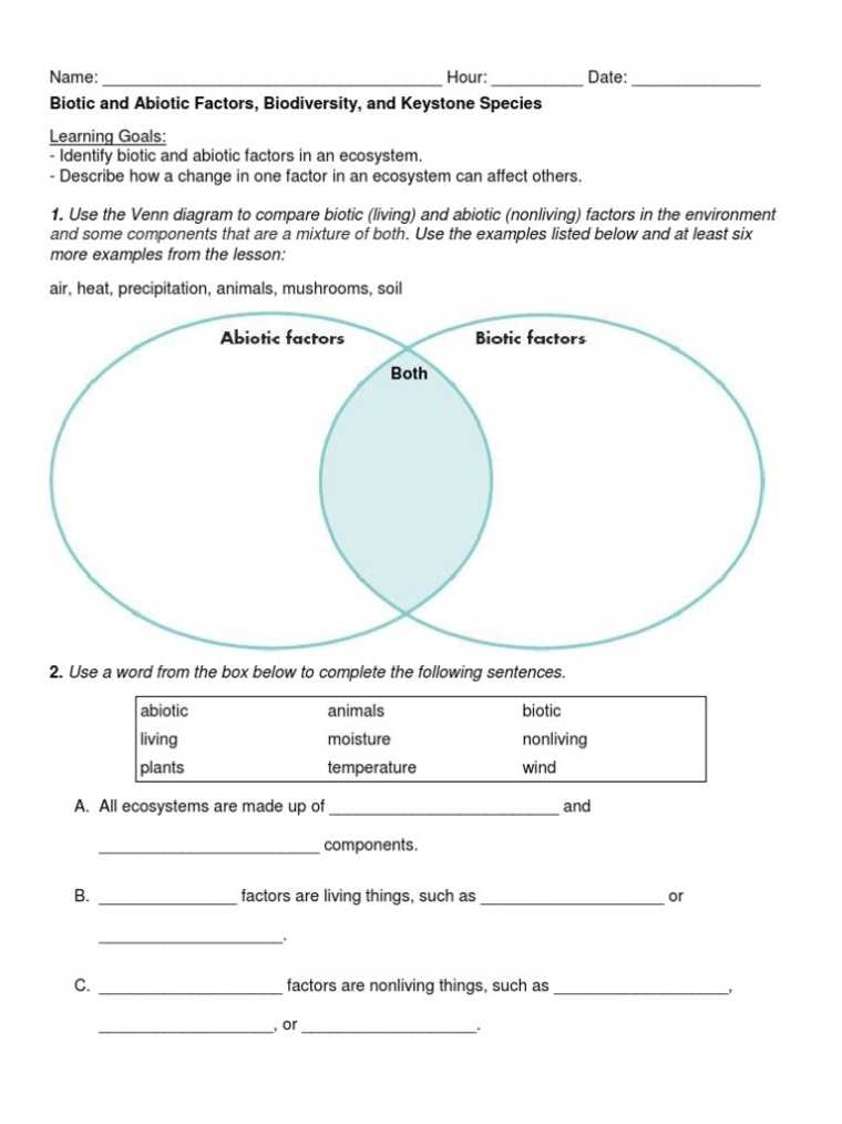 30 Biotic And Abiotic Factors Worksheet | Education Template throughout Abiotic Vs Biotic Factors Worksheet Answers