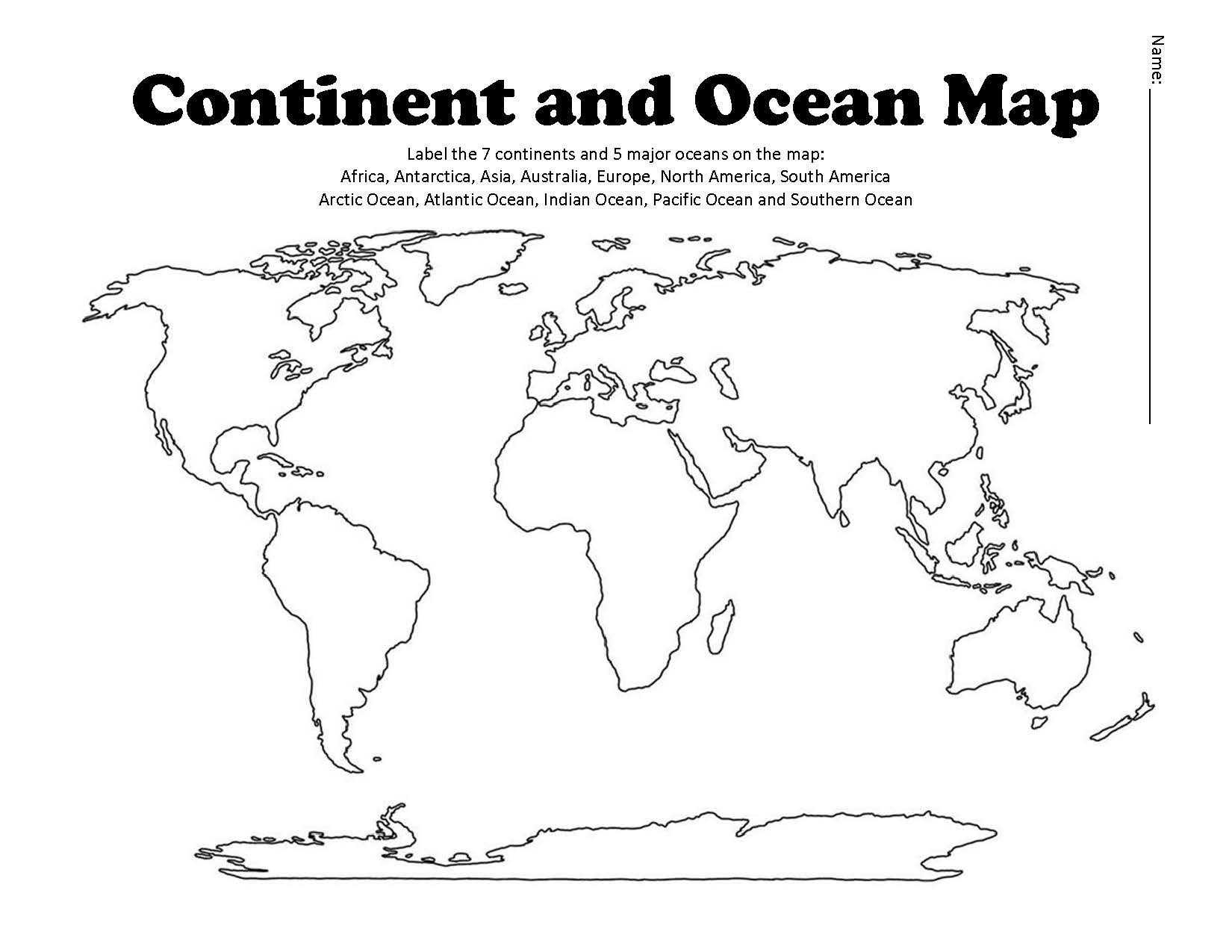 30 Continents And Oceans Worksheet | Education Template Inside Continents And Oceans Worksheet Pdf