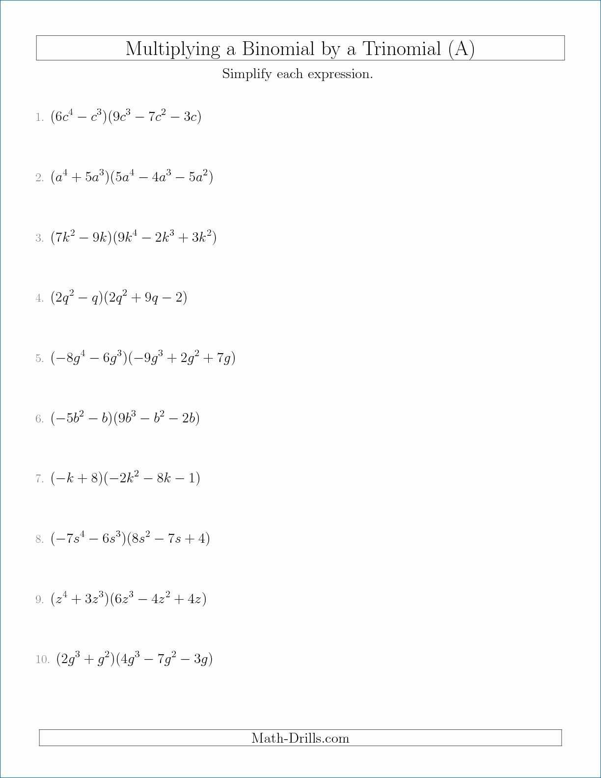 30 Factoring Trinomials Worksheet Algebra 2 | Education Template intended for Factoring Trinomials Worksheet Pdf