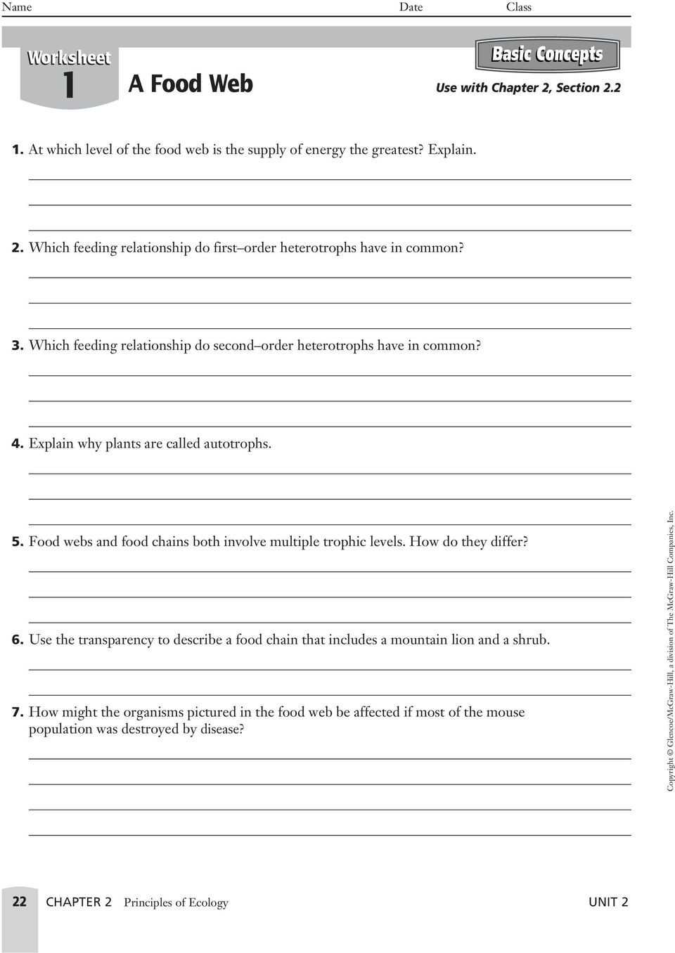 30 Food Chain Worksheet Answers | Education Template pertaining to Food Chain Worksheet Answers
