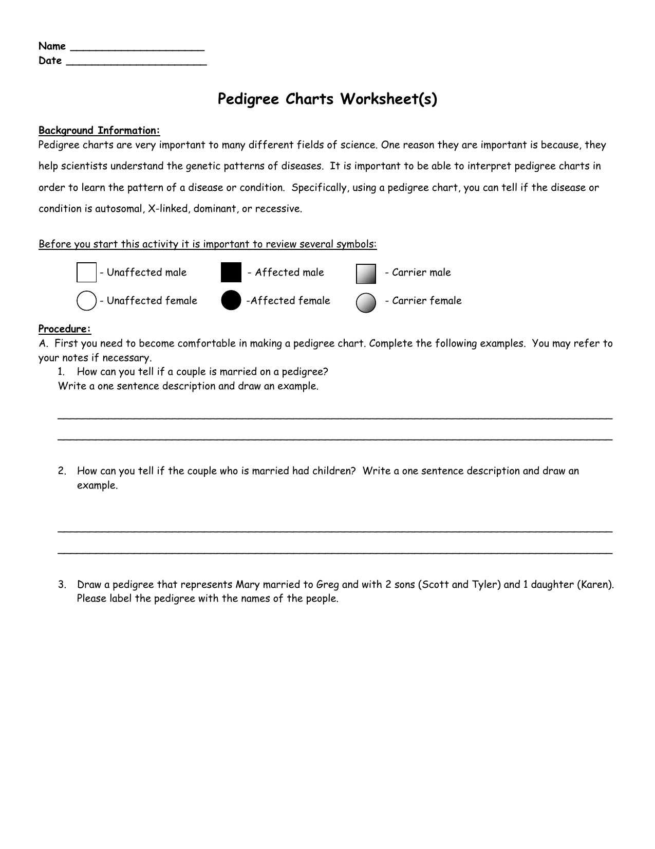 30 Genetics Pedigree Worksheet Answers | Education Template within Genetics Pedigree Worksheet Answers