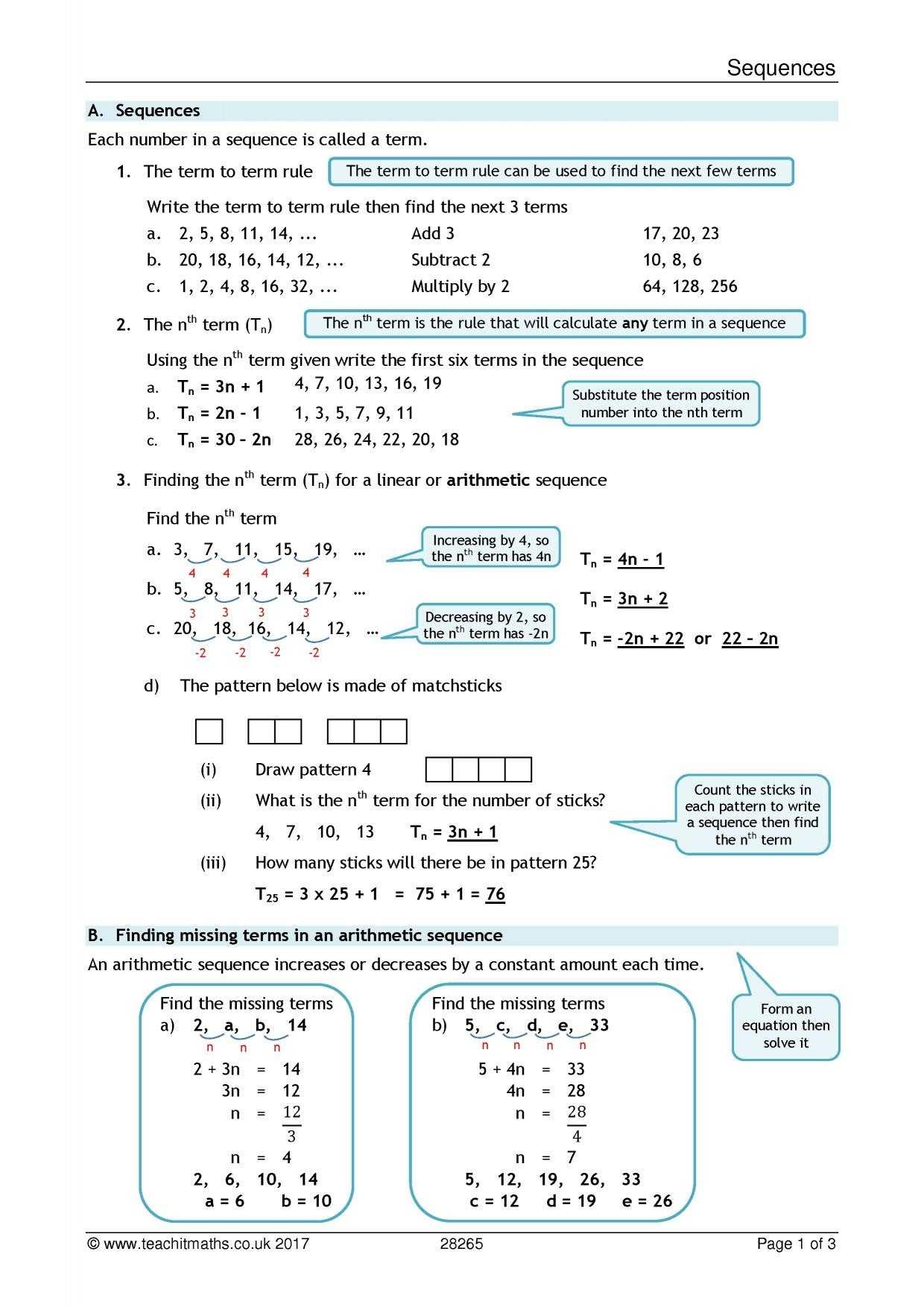 30 Geometric And Arithmetic Sequences Worksheet | Education Template inside Geometric And Arithmetic Sequences Worksheet