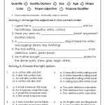 30 Order Of Adjectives Worksheet | Education Template Regarding Order Of Adjectives Worksheet