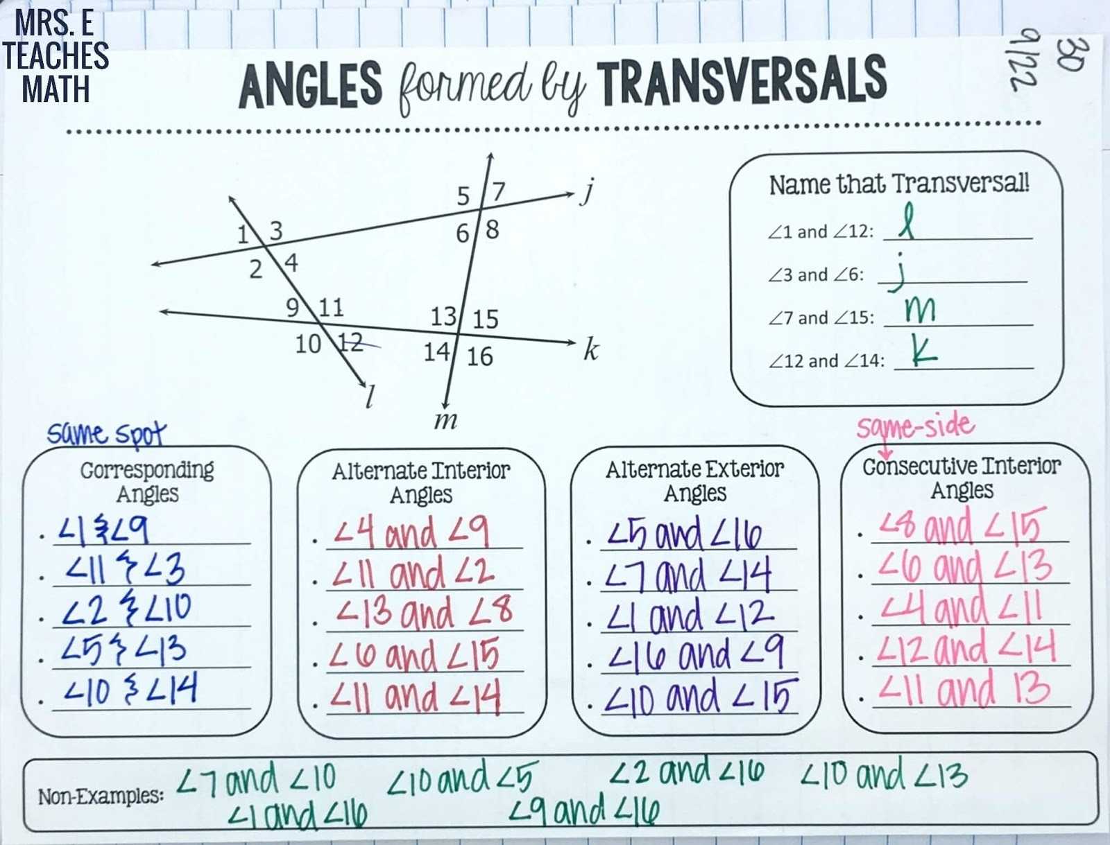 30 Parallel Lines Transversal Worksheet | Education Template regarding Parallel Lines And Transversals Worksheet