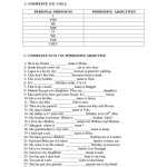 30 Possessive Adjective Spanish Worksheet | Education Template For Possessive Adjectives Spanish Worksheet