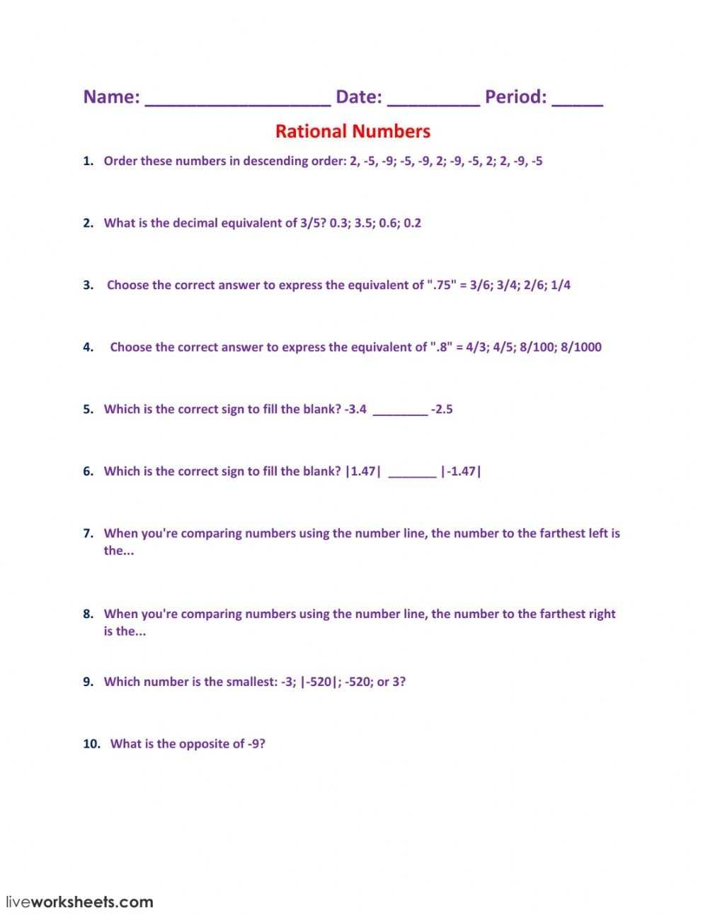 30 Properties Of Real Numbers Worksheet | Education Template regarding Properties Of Real Numbers Worksheet
