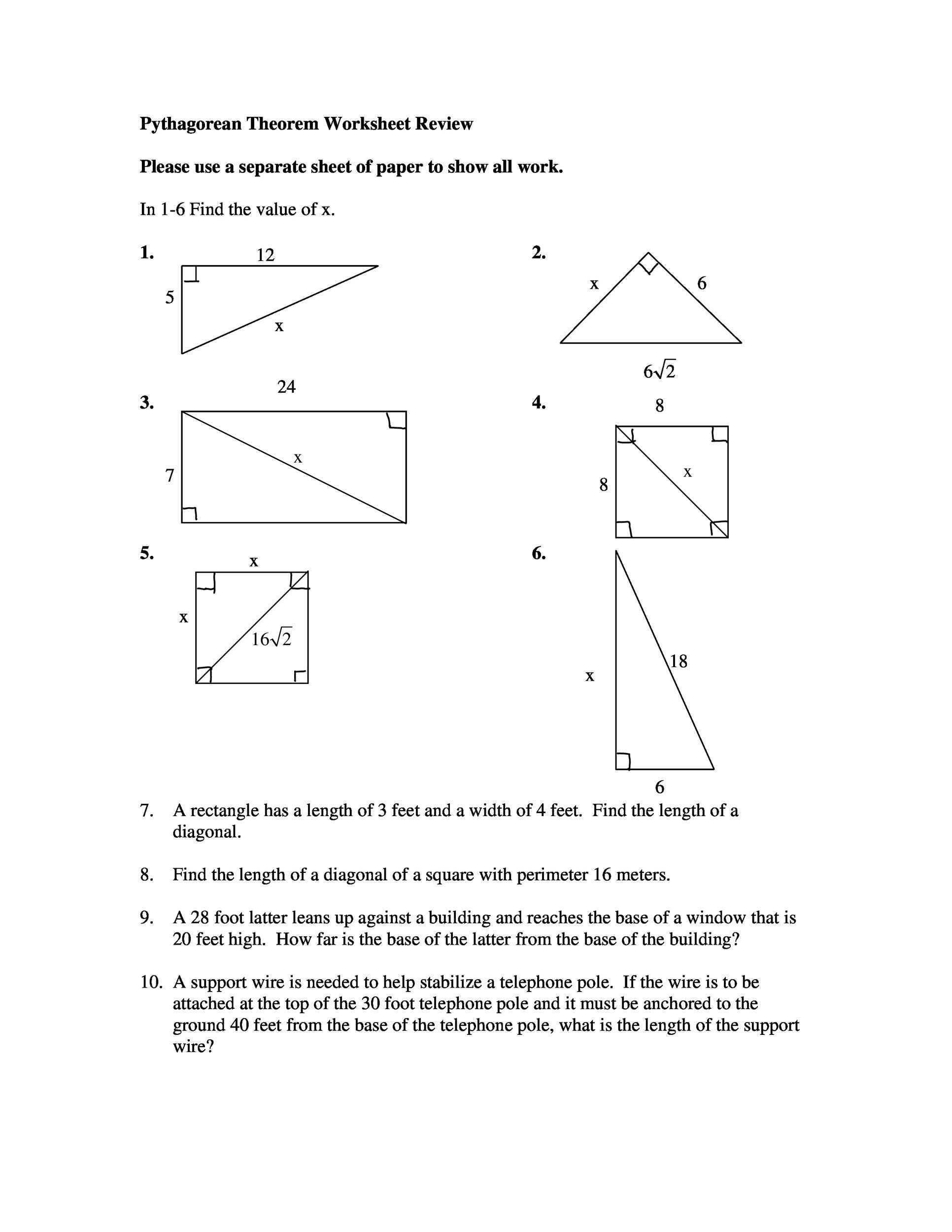 30 Pythagorean Theorem Worksheet Answer Key | Education Template Regarding Pythagoras Theorem Worksheet With Answers