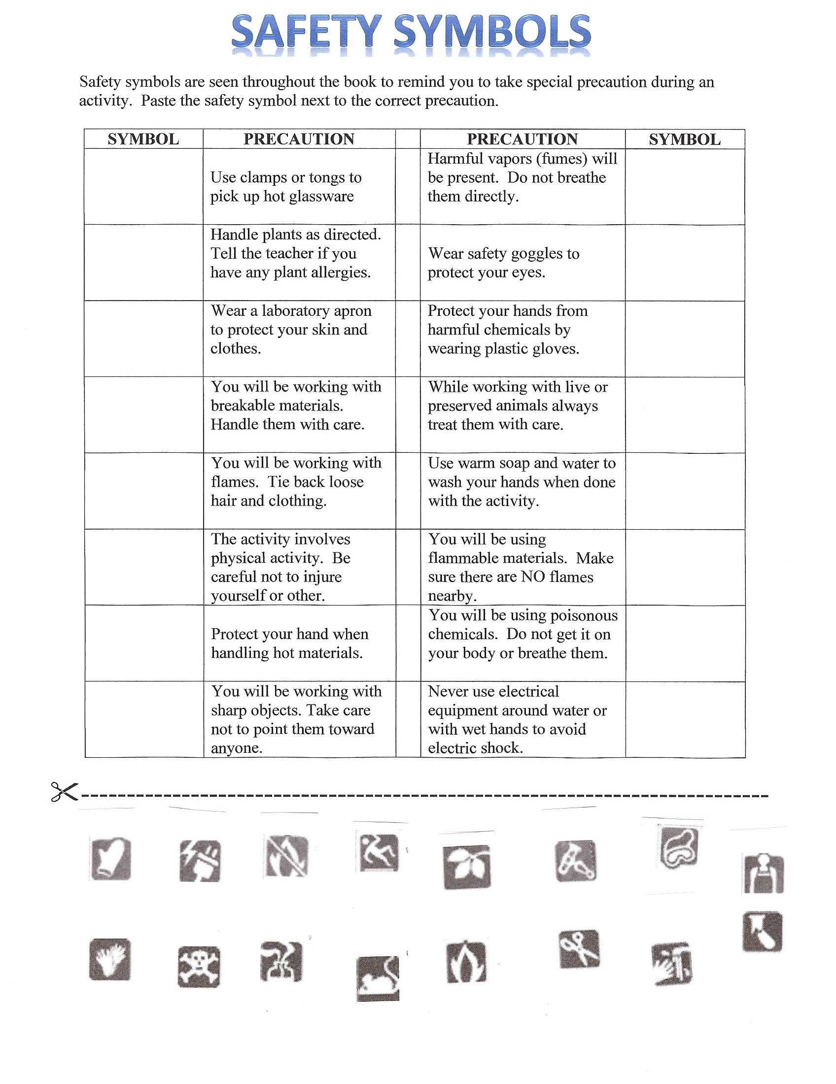 30 Science Lab Safety Worksheet | Education Template intended for Science Lab Safety Worksheet