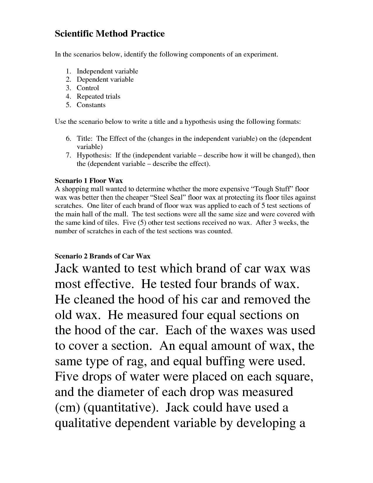 30 Scientific Method Practice Worksheet | Education Template Within Scientific Method Practice Worksheet