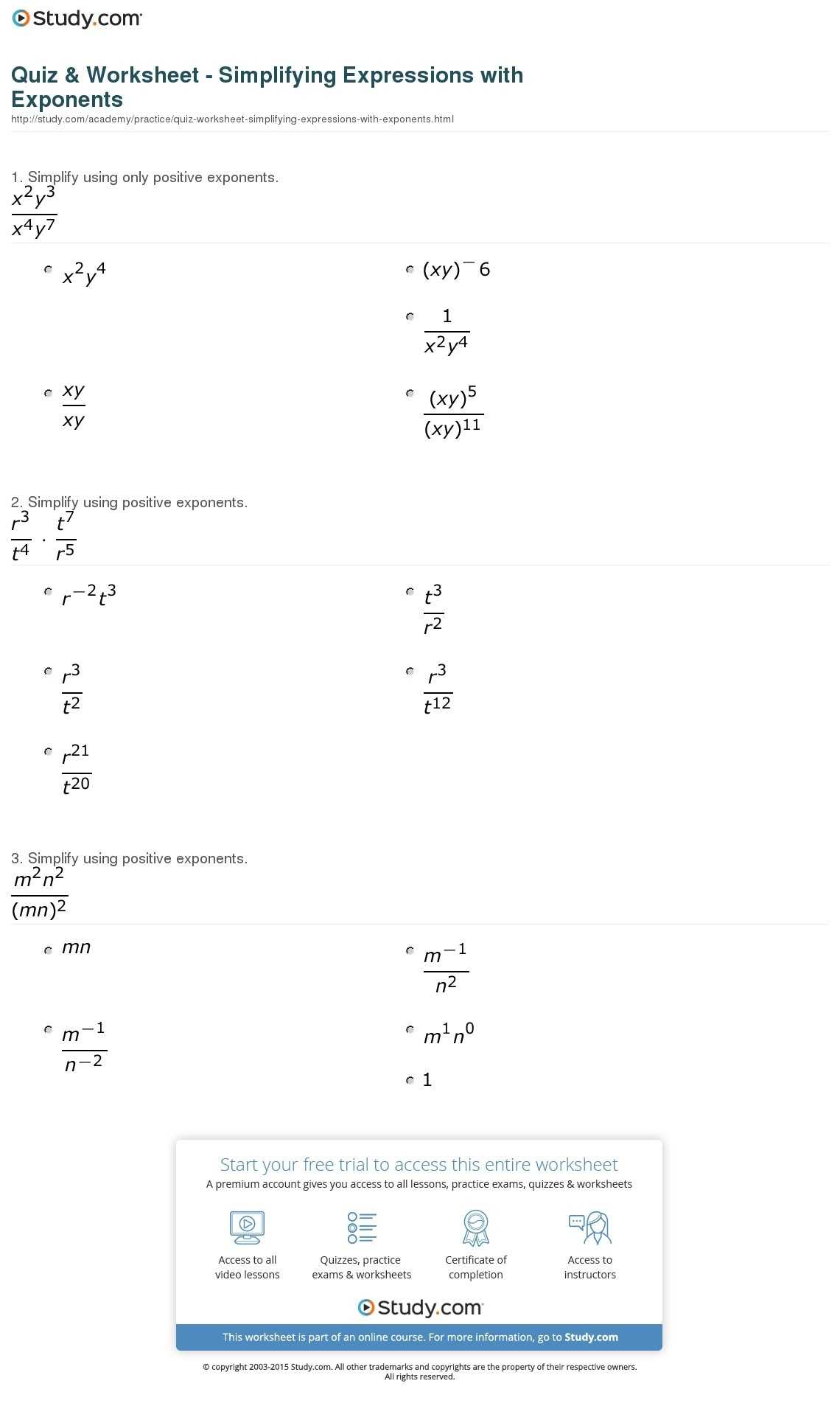 30 Simplifying Algebraic Expressions Worksheet Answers | Education Template For Simplifying Algebraic Expressions Worksheet Answers