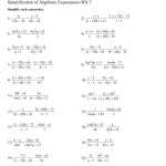 30 Simplifying Algebraic Expressions Worksheet | Education Template In Simplifying Algebraic Expressions Worksheet
