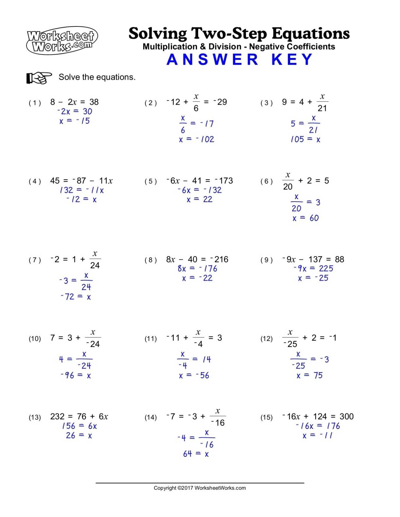 30 Solving Two Step Equations Worksheet | Education Template In 2 Step Equations Worksheet