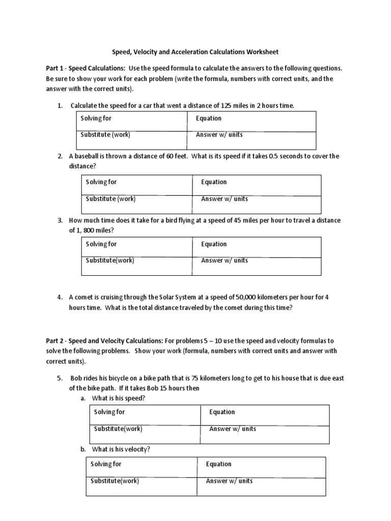 30 Speed Velocity And Acceleration Worksheet | Education Template regarding Speed Velocity And Acceleration Worksheet