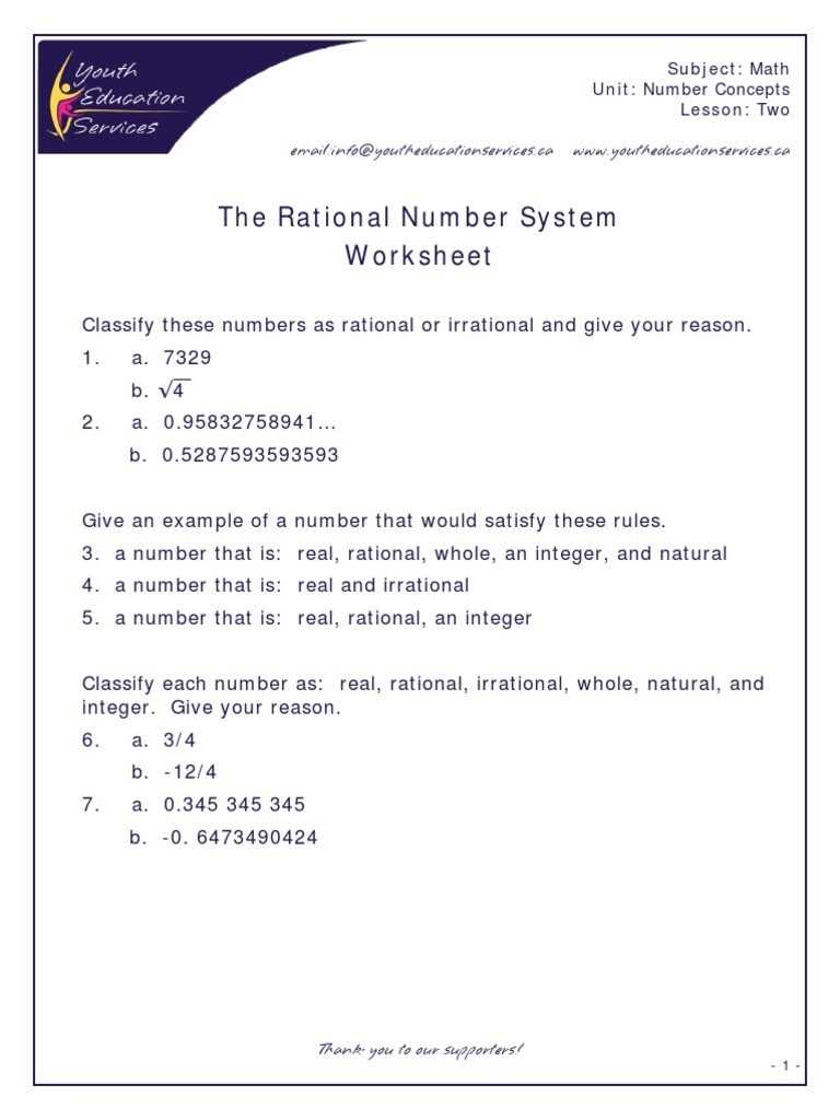 30 The Real Number System Worksheet | Education Template Inside The Real Number System Worksheet