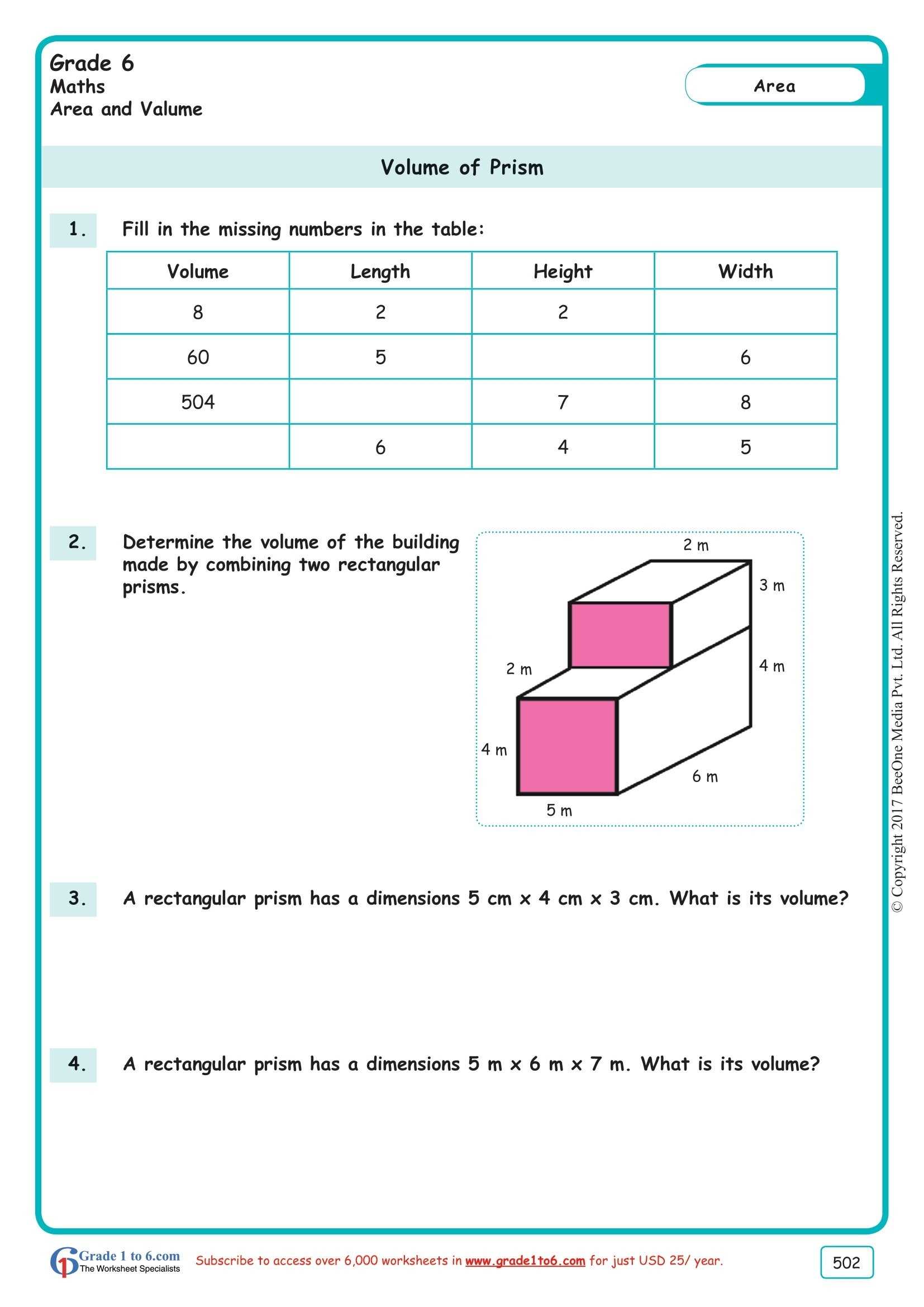 30 Volume Rectangular Prism Worksheet | Education Template For Volume Rectangular Prism Worksheet