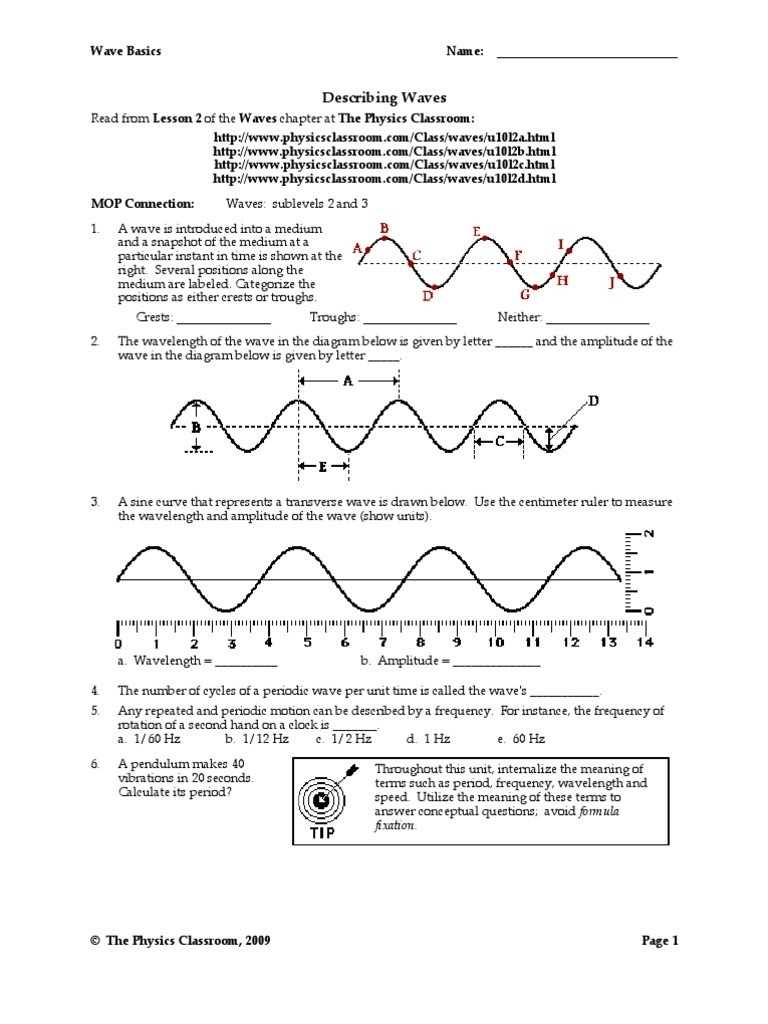 30 Wave Worksheet Answer Key | Education Template Inside Waves Worksheet Answer Key