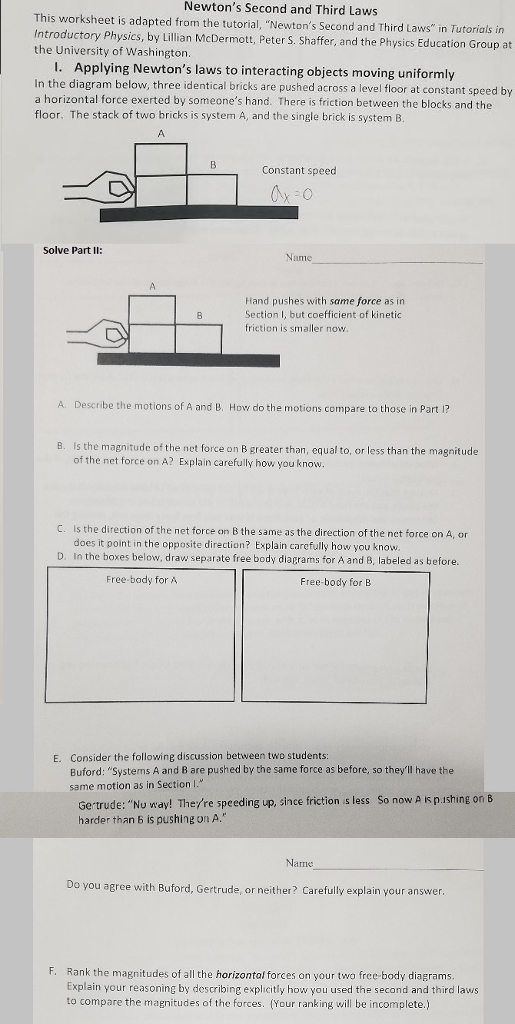 31 Newtons Third Law Worksheet Answers - Notutahituq Worksheet Information In Physical Science Newton's Laws Worksheet