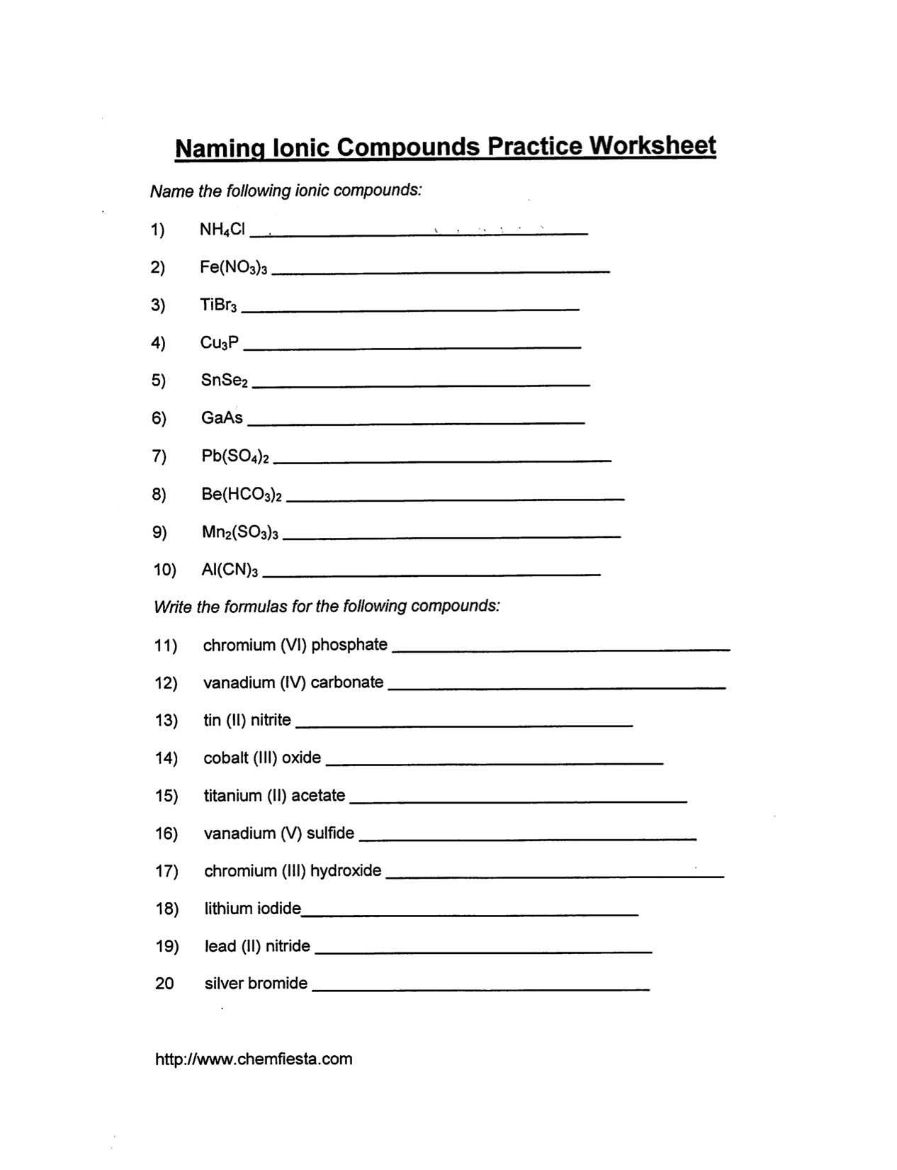 31 Simple Binary Ionic Compounds Worksheet | Education Template with Naming Binary Ionic Compounds Worksheet