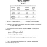 32 Density Calculations Worksheet 1 – Free Worksheet Spreadsheet In Density Calculations Worksheet 1
