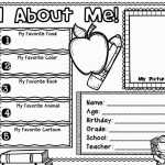 33 Pedagogic 'All About Me' Worksheets - Kitty Baby Love with regard to All About Me Printable Worksheet