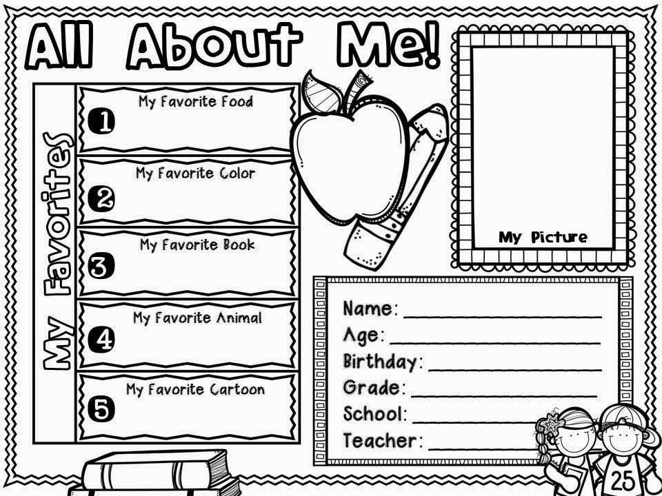 33 Pedagogic 'All About Me' Worksheets - Kitty Baby Love with regard to All About Me Printable Worksheet
