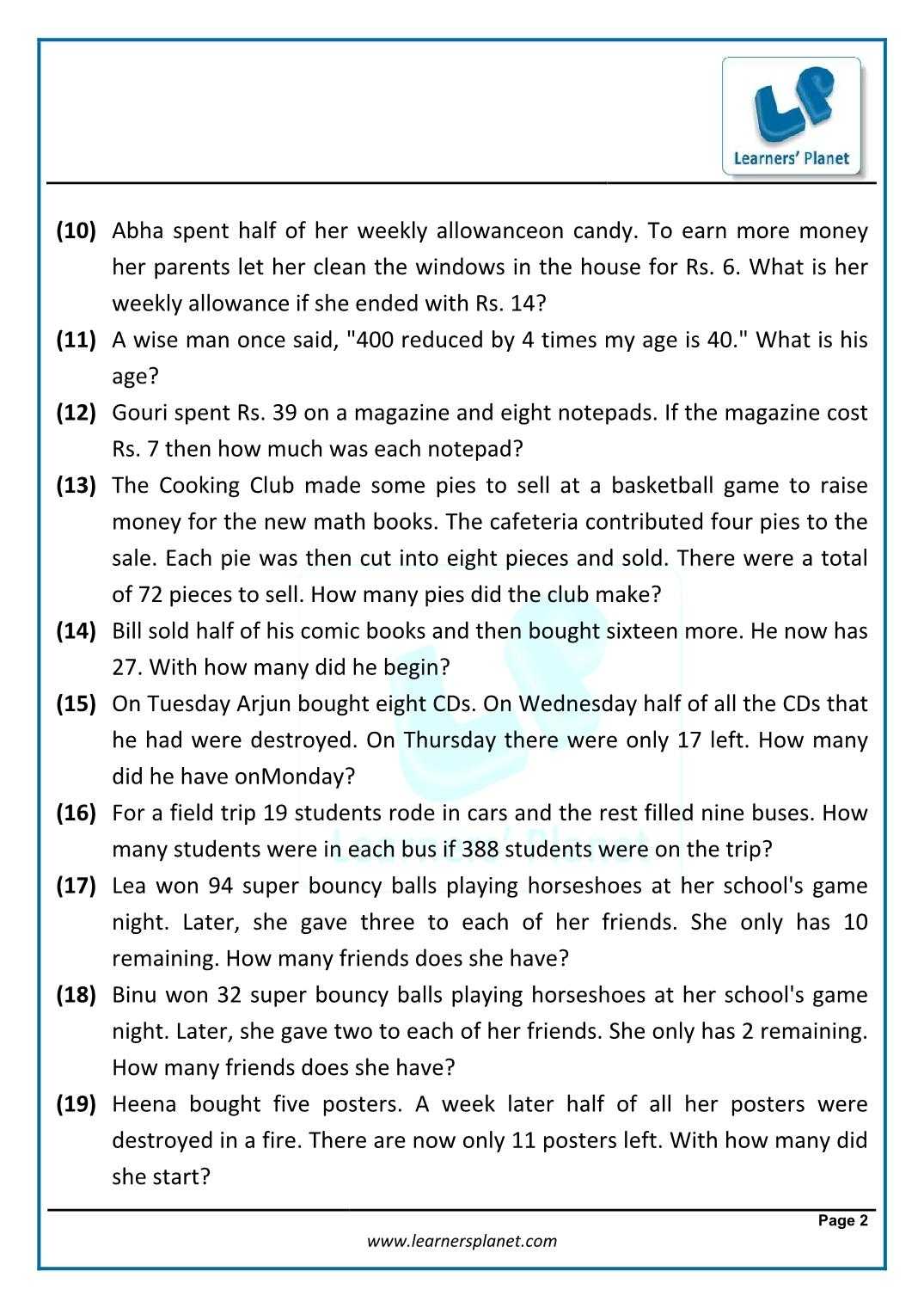 35 Linear Equation Word Problems Worksheet With Answers - Combining Like Terms Worksheet in Linear Word Problems Worksheet