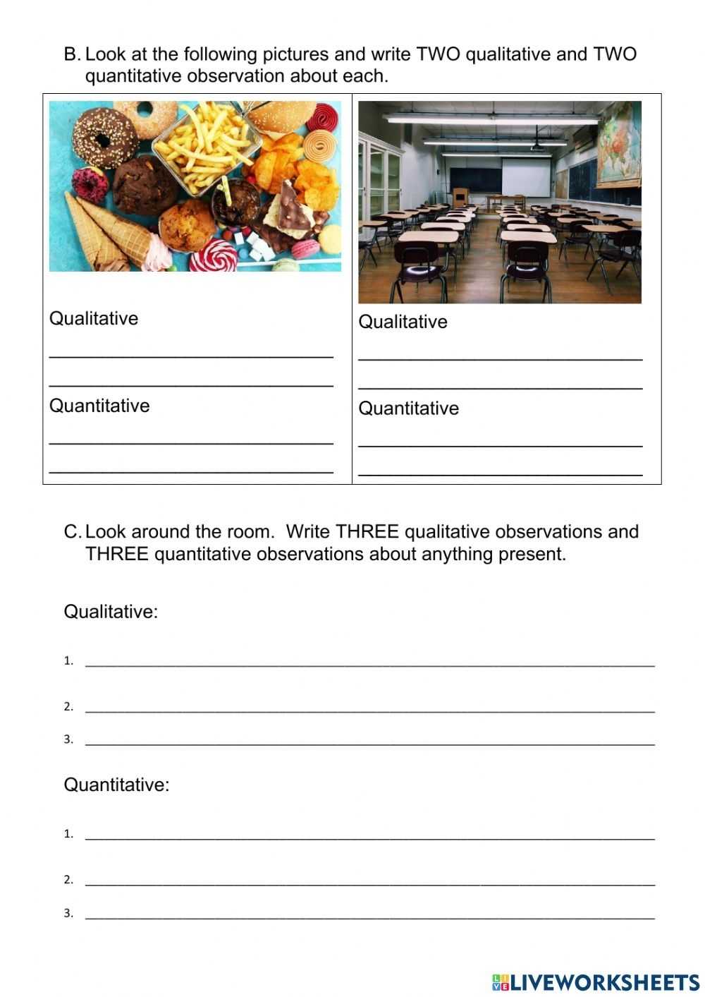 35 Quantitative And Qualitative Observations Worksheet - Square Worksheet throughout Qualitative Vs Quantitative Worksheet