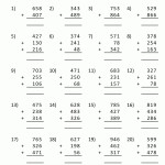 36 Adding Three Digit Numbers Worksheet – Combining Like Terms Worksheet Throughout Adding Three Numbers Worksheet