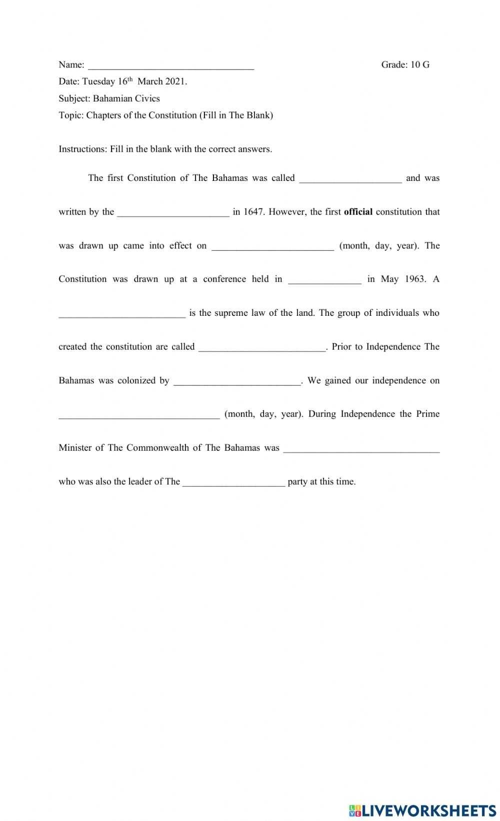 36 Principles Of The Constitution Worksheet Answers - Support Worksheet in Outline Of The Constitution Worksheet