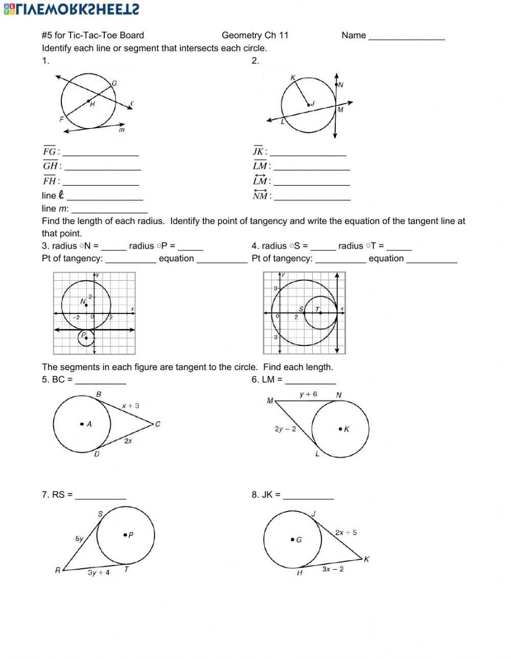 39 Equations Of Circles Worksheet - Worksheet Master with regard to Equations Of Circles Worksheet