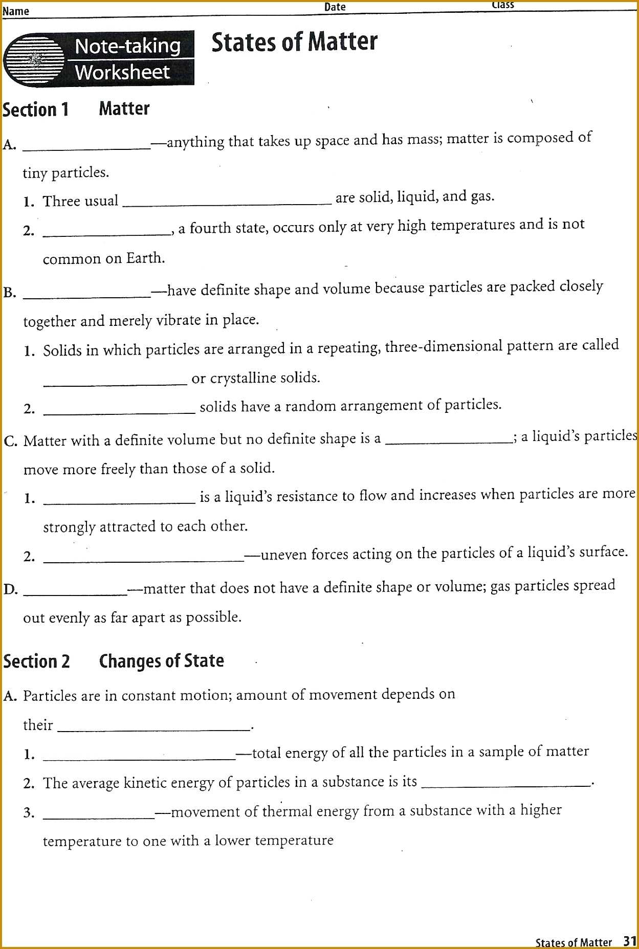 4 States Of Matter Worksheet Pdf | Fabtemplatez for States Of Matter Worksheet Pdf
