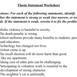 42 Identifying Thesis Statement Worksheet – Worksheet Information Inside Identifying Thesis Statement Worksheet