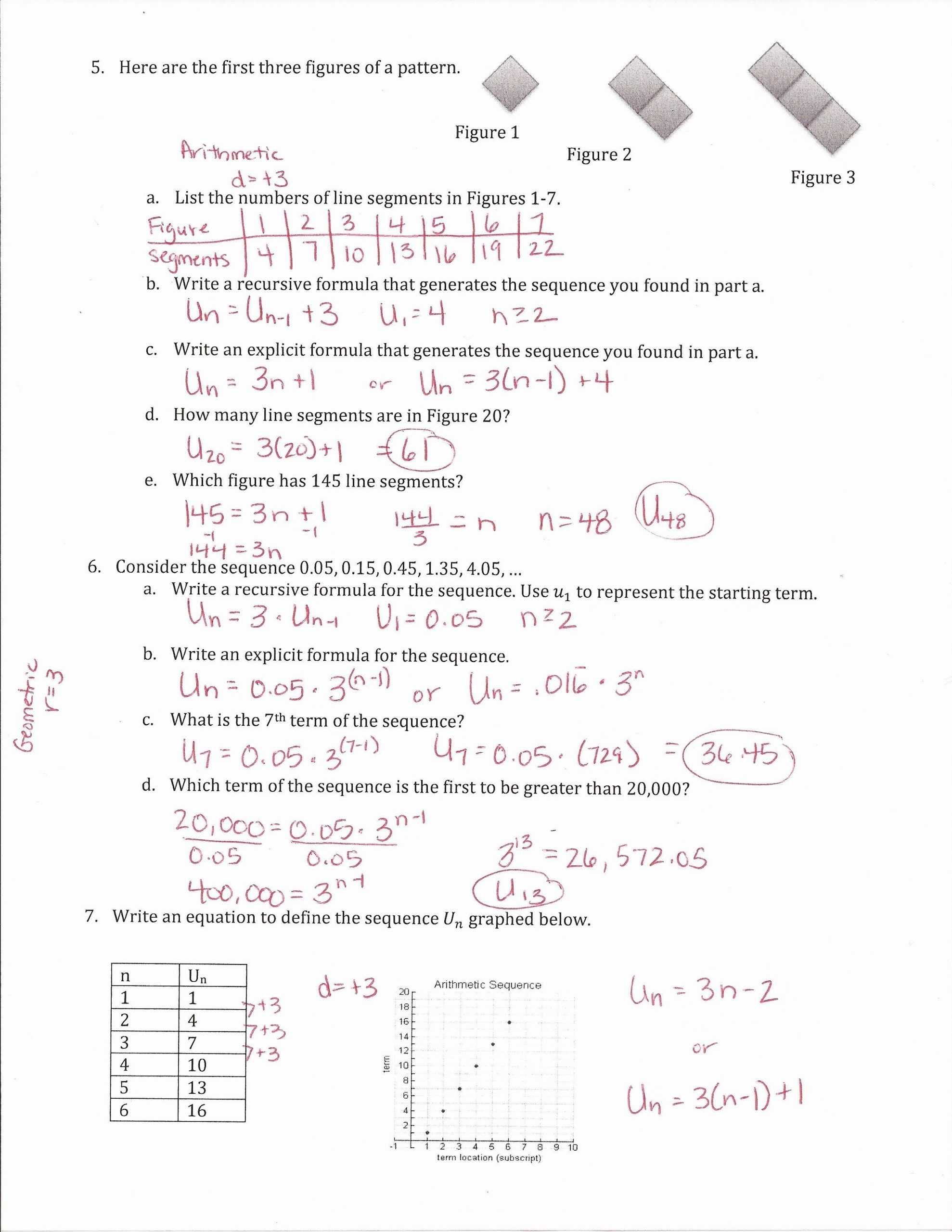 43 Arithmetic Sequences And Series Worksheet Answers - Worksheet inside Sequences And Series Worksheet