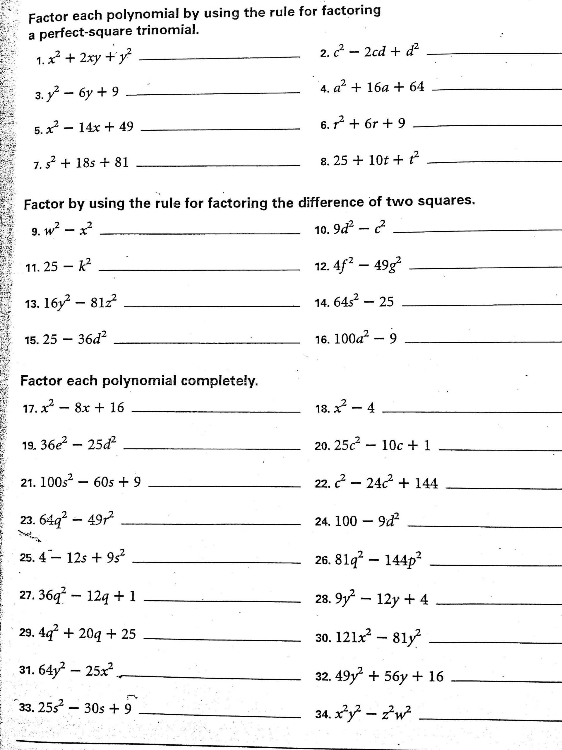 43 Worksheet Factoring Trinomials Answers - Worksheet Works With Regard To Factoring Trinomials Worksheet Answers